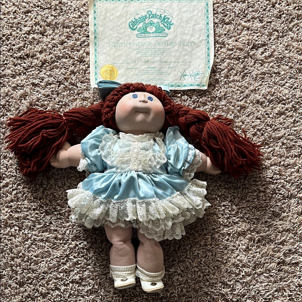 Cabbage Patch Kids Doll with Blue Dress
